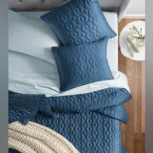 Oake Geometric Embroidered Sham, Standard, Created for Macy's